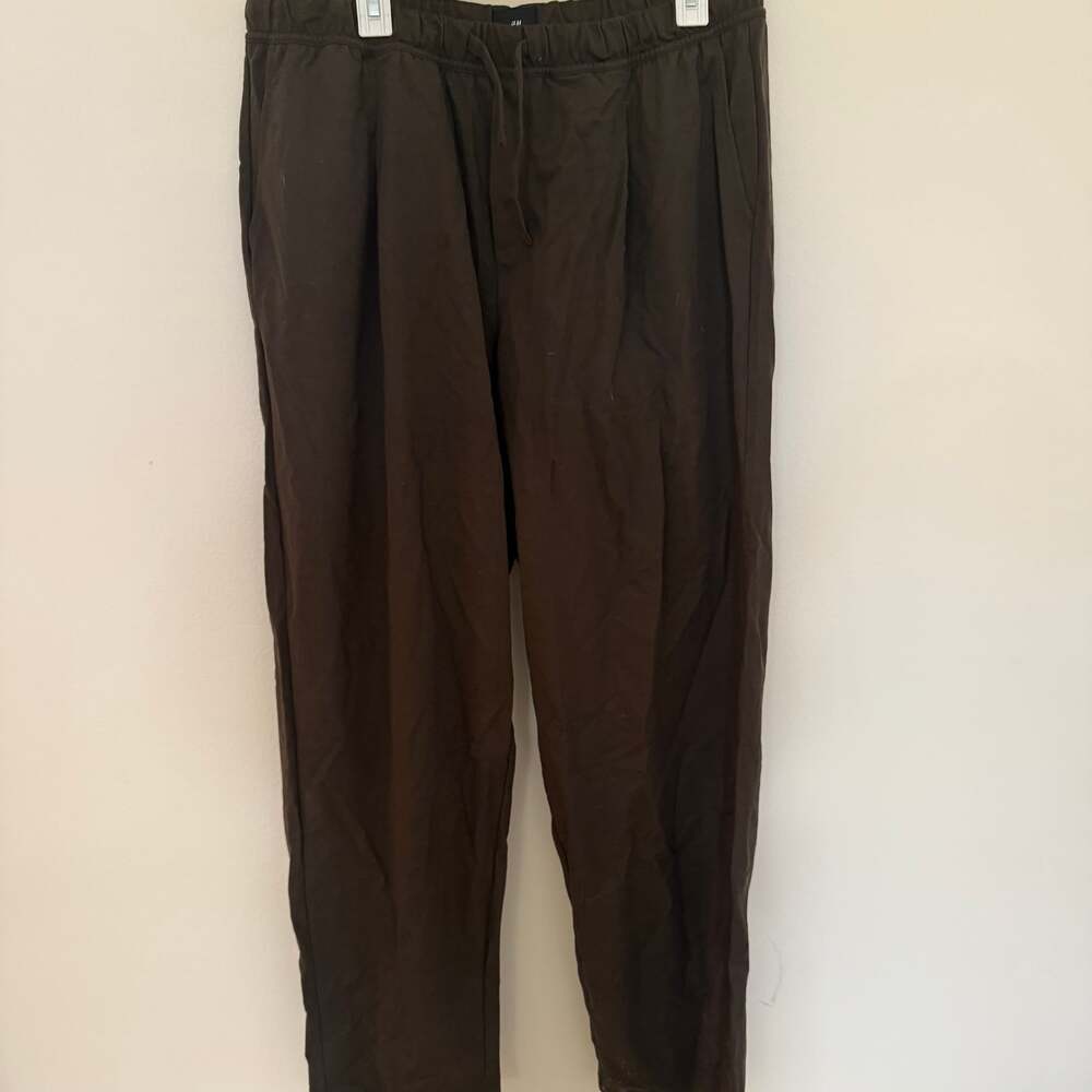 H&M Men's Relaxed Fit Twill Pull-on Pants - Dark Brown